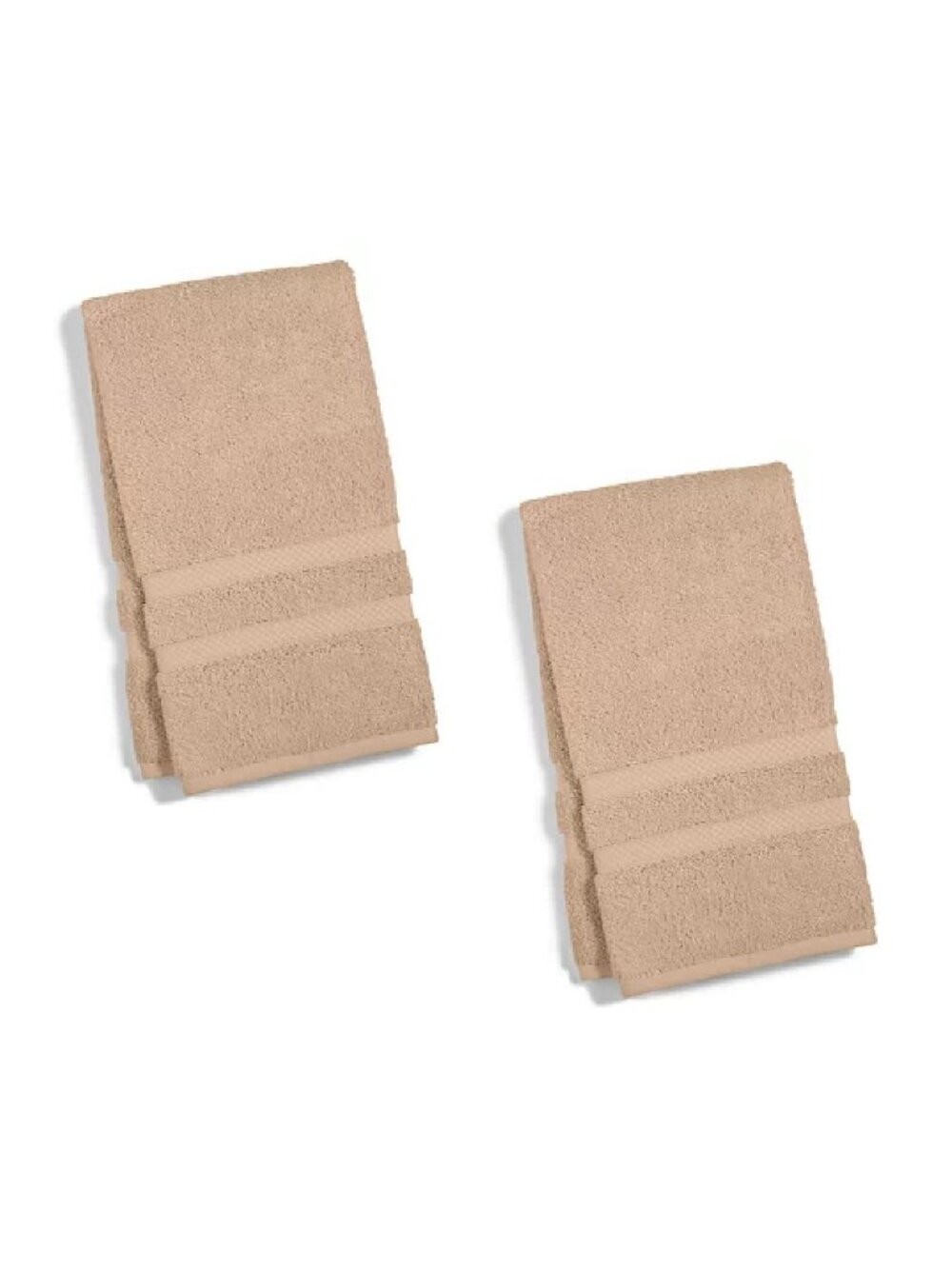 2 new CAMEL-color Charter Club Elite 100% Hygro Cotton 16"x30" HAND Towels
